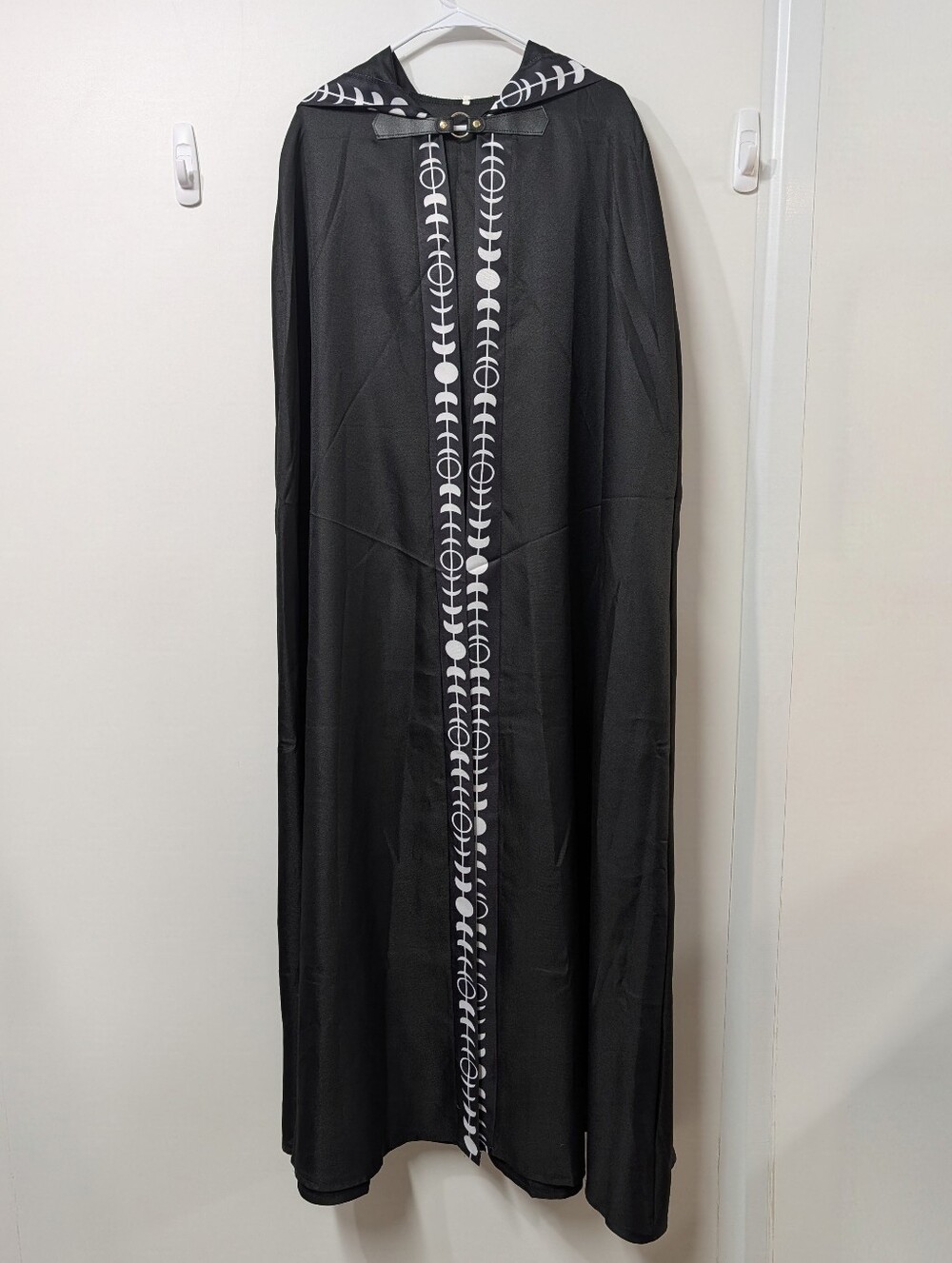 Black Moon Phase Celestial Hooded Cape Cloak